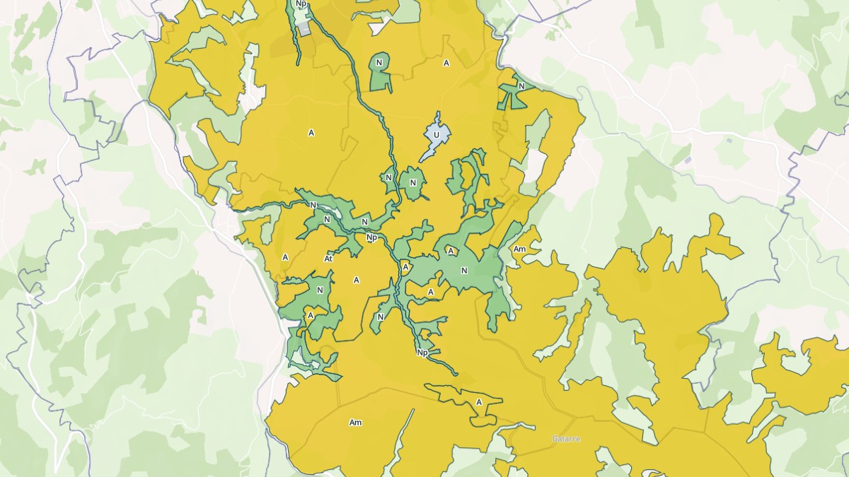 Aperçu cartographique de Aincille, centré sur la commune