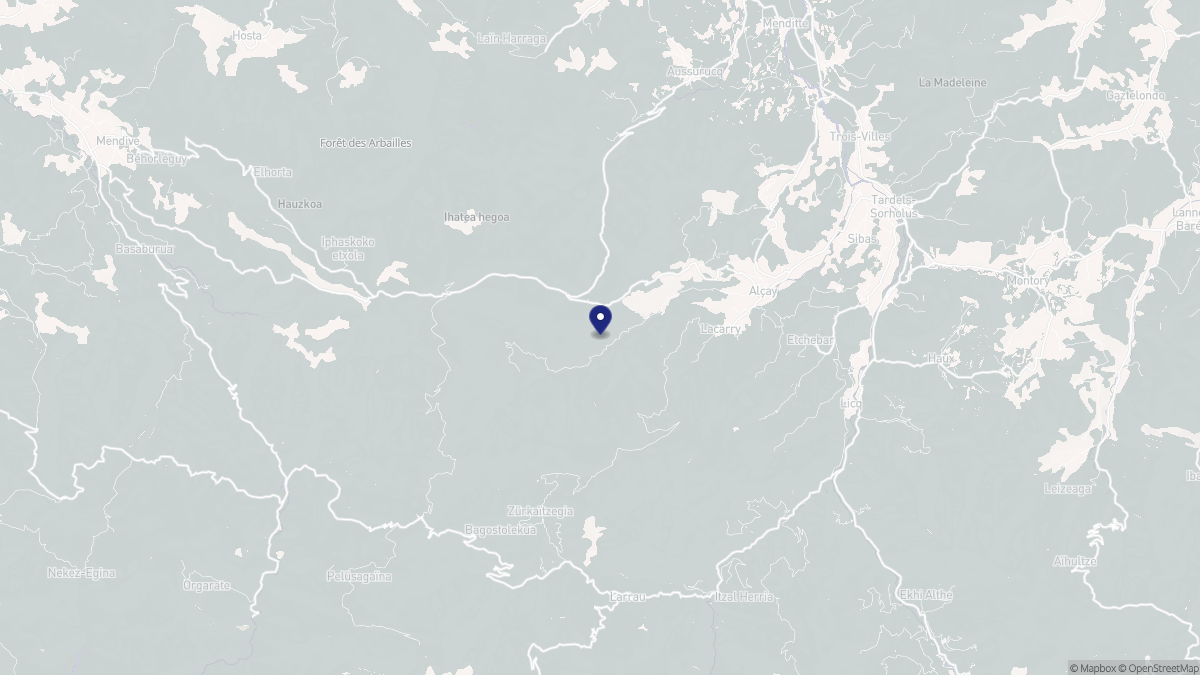 Aperçu cartographique de Alçay-Alçabéhéty-Sunharette, centré sur la commune
