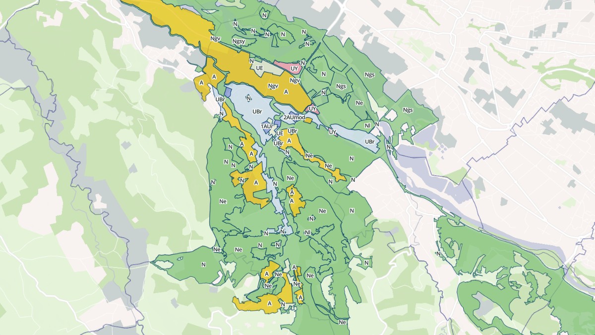 Aperçu cartographique de Artiguelouve, centré sur la commune