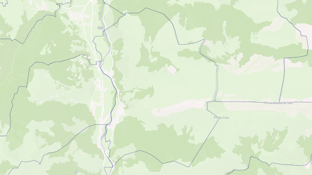 Aperçu cartographique de Aste-Béon, centré sur la commune