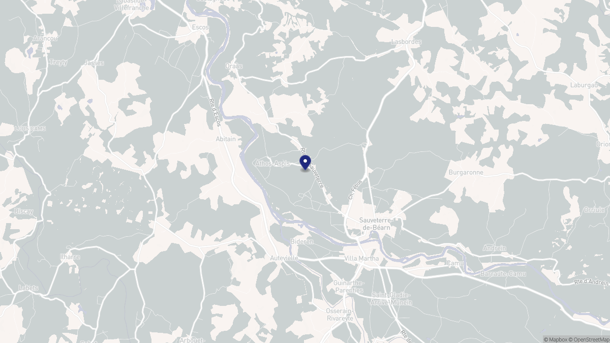 Aperçu cartographique de Athos-Aspis, centré sur la commune