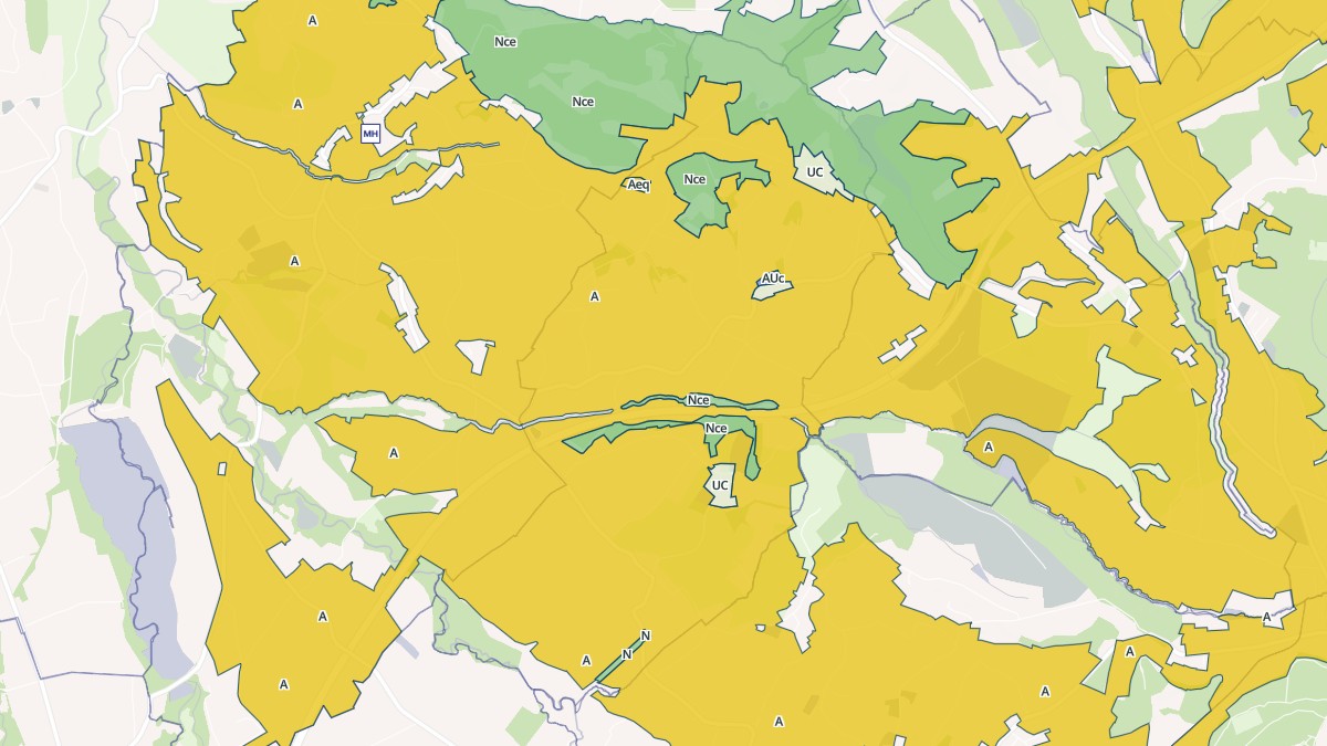 Aperçu cartographique de Aubin, centré sur la commune