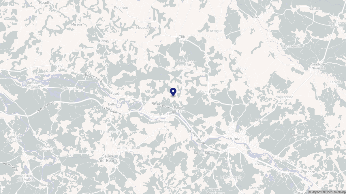 Aperçu cartographique de Baigts-de-Béarn, centré sur la commune