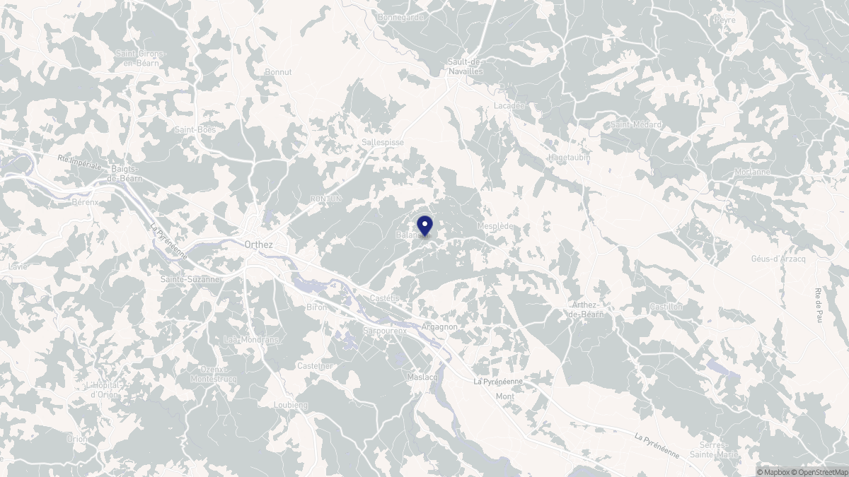 Aperçu cartographique de Balansun, centré sur la commune