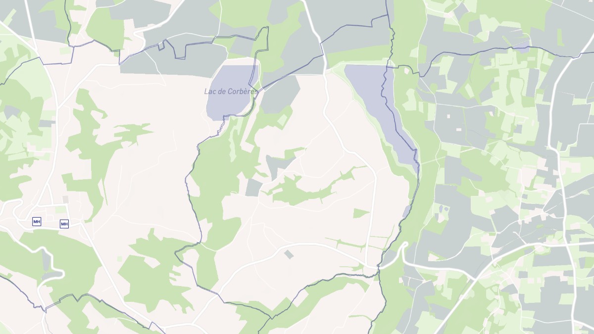Aperçu cartographique de Bassillon-Vauzé, centré sur la commune