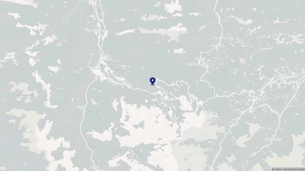 Aperçu cartographique de Béost, centré sur la commune