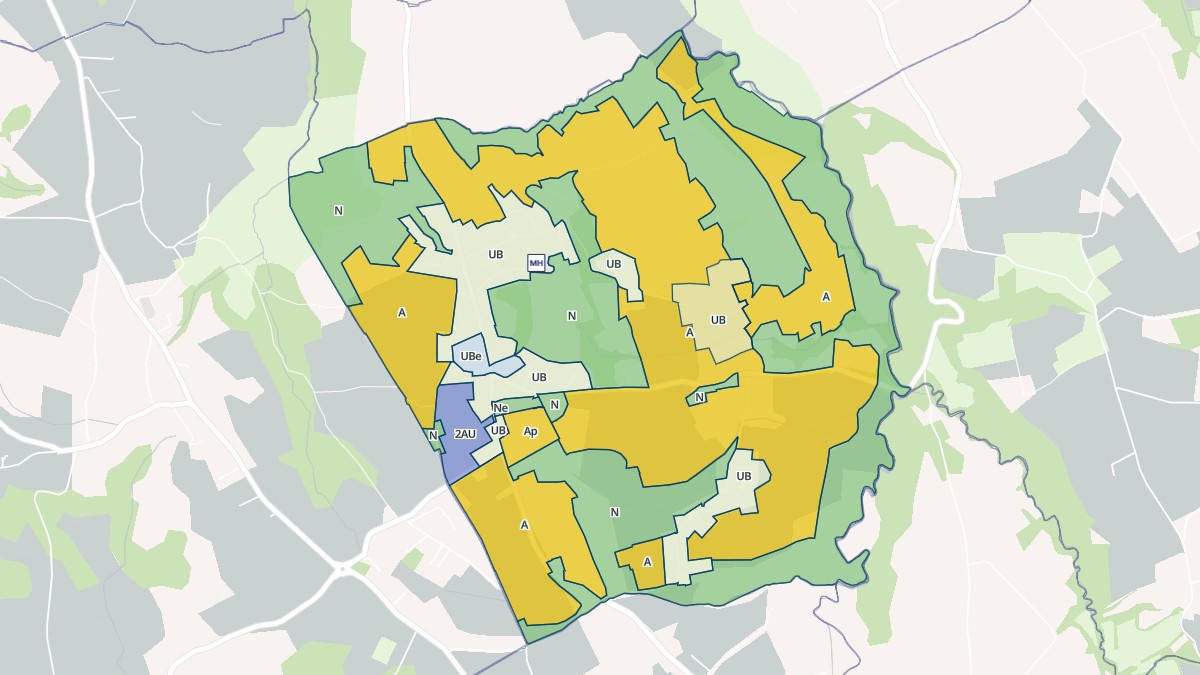 Aperçu cartographique de Bernadets, centré sur la commune