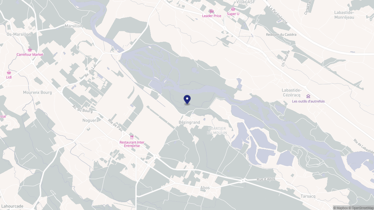 Aperçu cartographique de Bésingrand, centré sur la commune