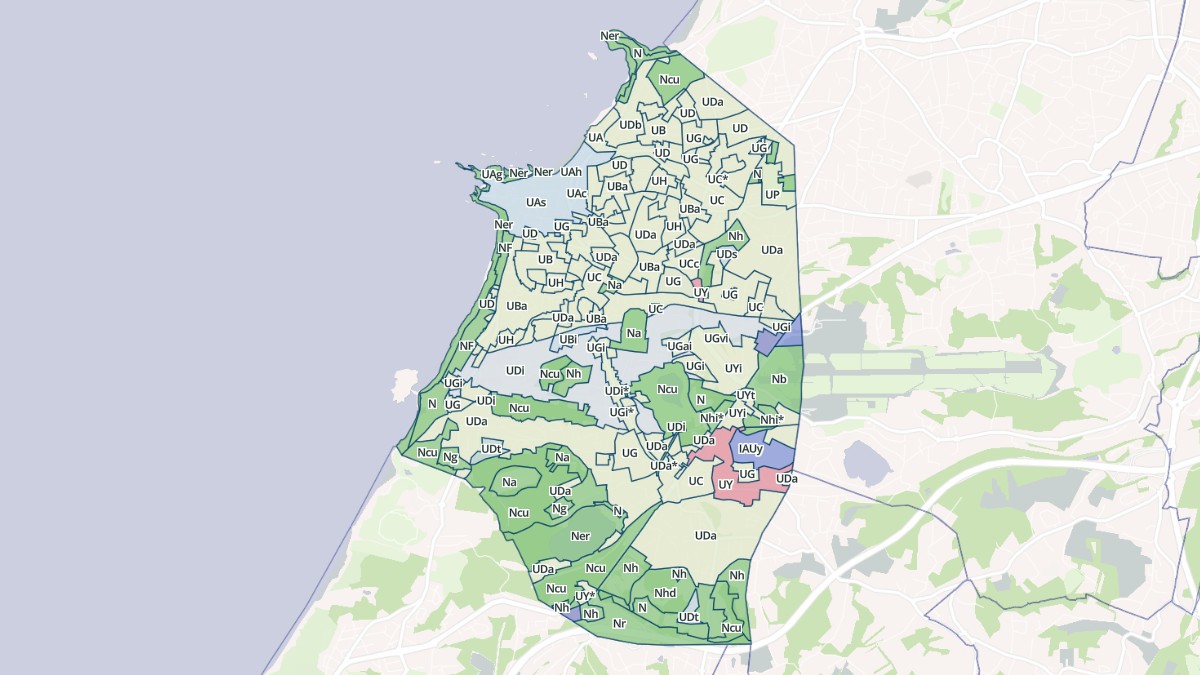 Aperçu cartographique de Biarritz, centré sur la commune