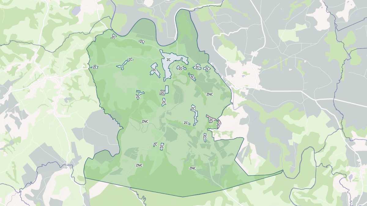 Aperçu cartographique de Bidache, centré sur la commune