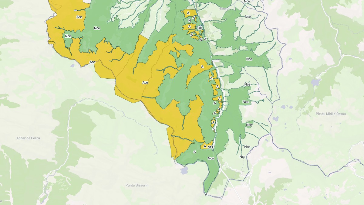 Aperçu cartographique de Borce, centré sur la commune