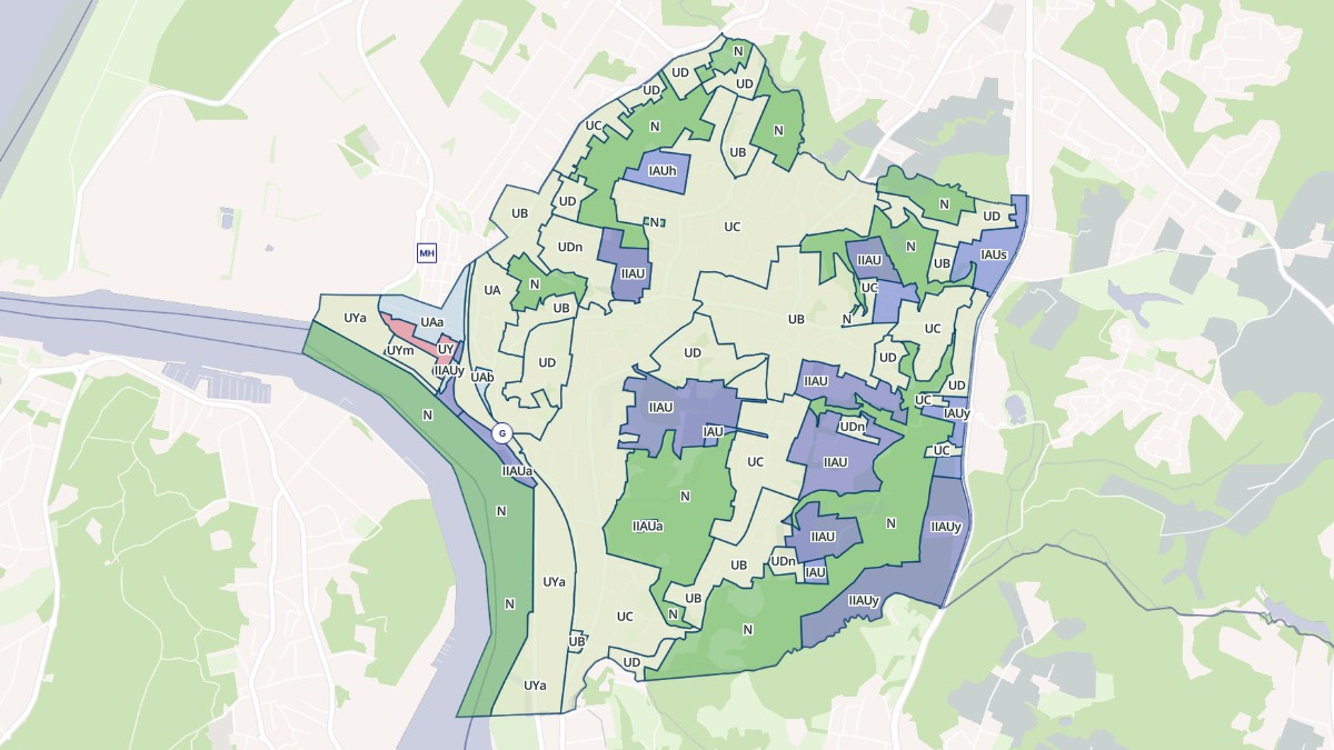 Aperçu cartographique de Boucau, centré sur la commune
