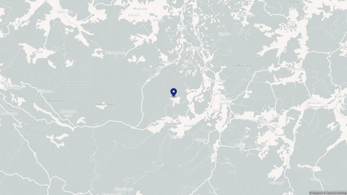 Aperçu cartographique de Camou-Cihigue, centré sur la commune