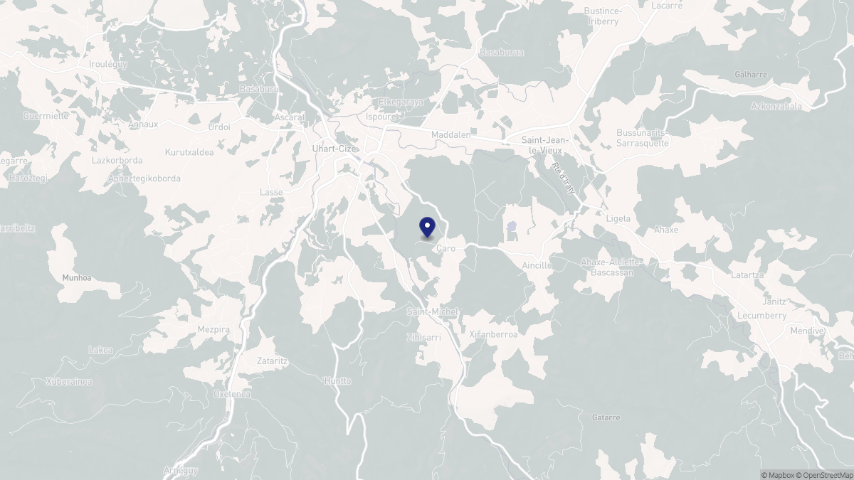 Aperçu cartographique de Caro, centré sur la commune