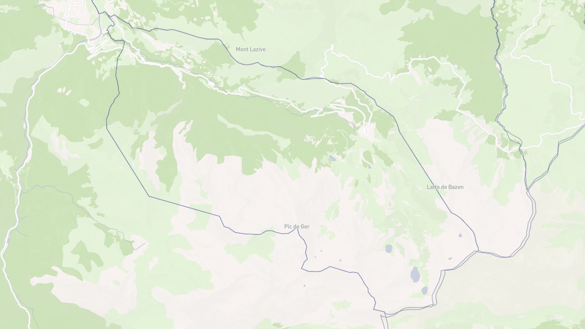 Aperçu cartographique de Eaux-Bonnes, centré sur la commune