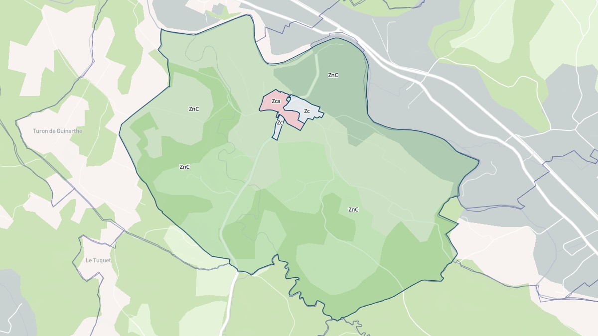 Aperçu cartographique de Espiute, centré sur la commune