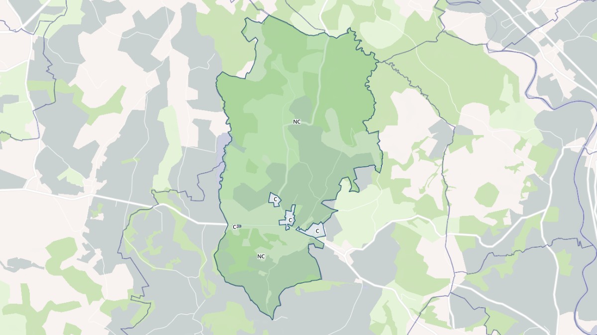 Aperçu cartographique de Etcharry, centré sur la commune