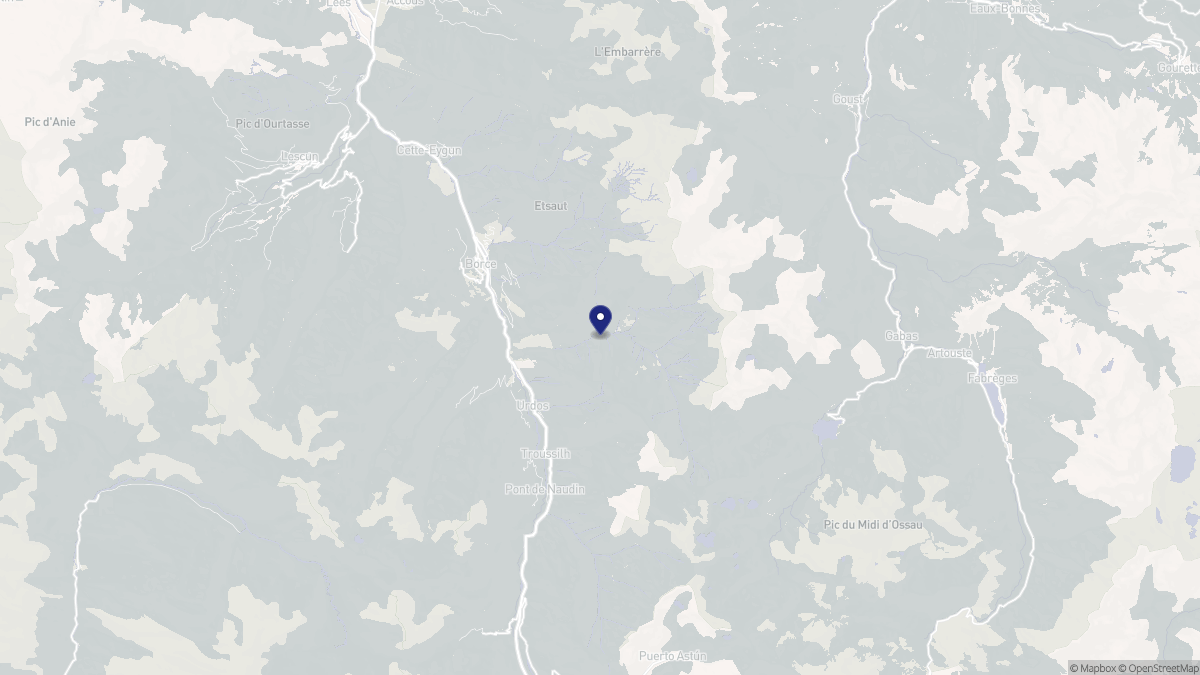 Aperçu cartographique de Etsaut, centré sur la commune
