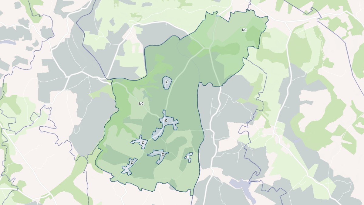 Aperçu cartographique de Gabat, centré sur la commune