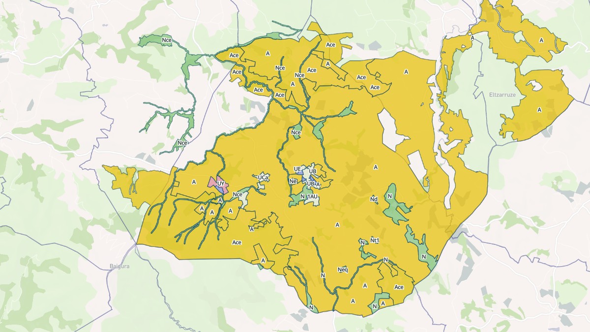 Aperçu cartographique de Hélette, centré sur la commune