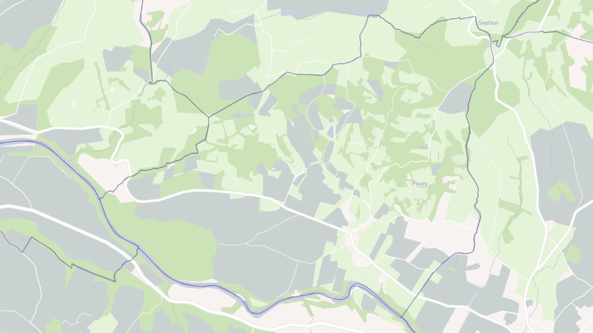 Aperçu cartographique de Laàs, centré sur la commune