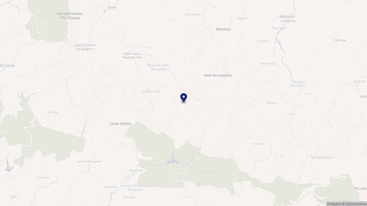 Aperçu cartographique de Lecumberry, centré sur la commune