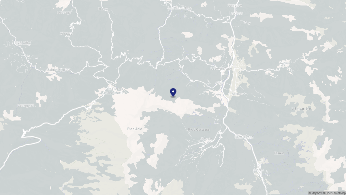Aperçu cartographique de Lées-Athas, centré sur la commune