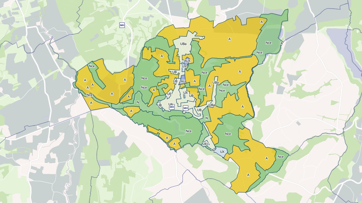 Aperçu cartographique de Lembeye, centré sur la commune