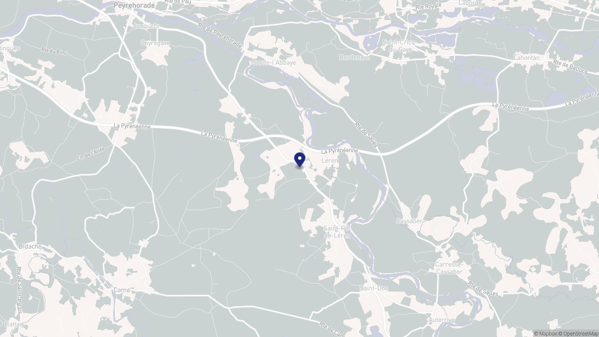 Aperçu cartographique de Léren, centré sur la commune