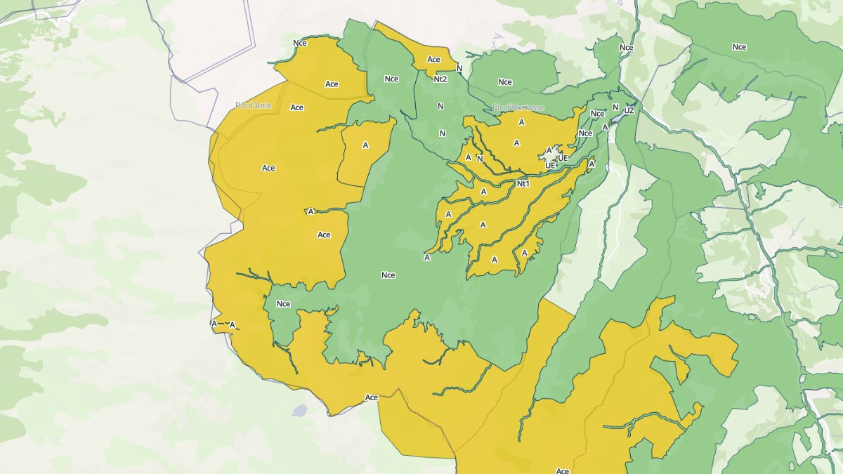 Aperçu cartographique de Lescun, centré sur la commune