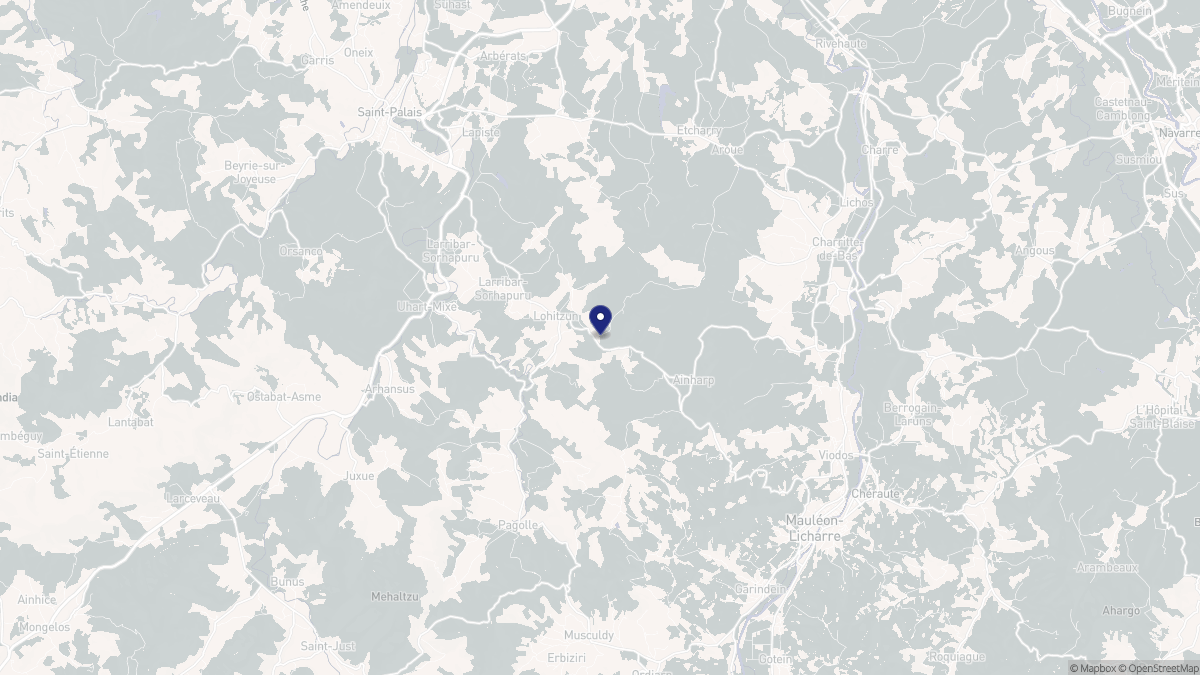 Aperçu cartographique de Lohitzun-Oyhercq, centré sur la commune
