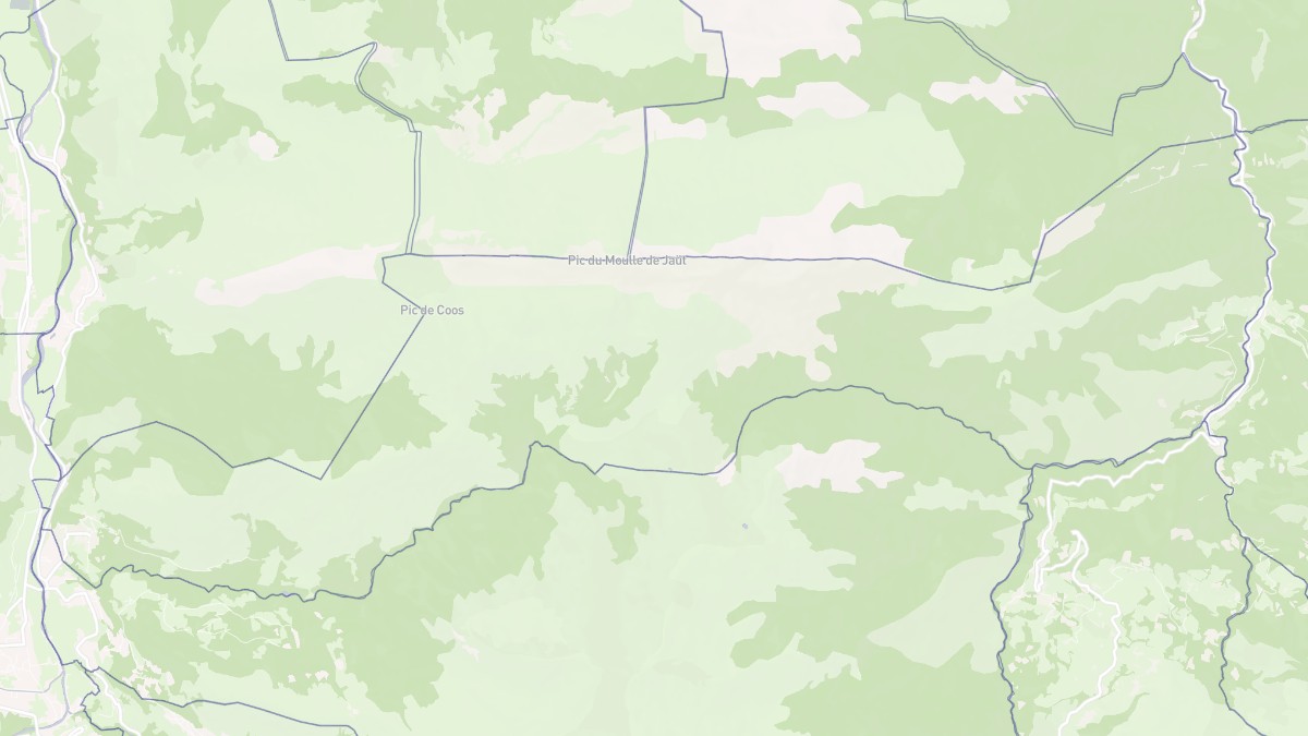 Aperçu cartographique de Louvie-Soubiron, centré sur la commune