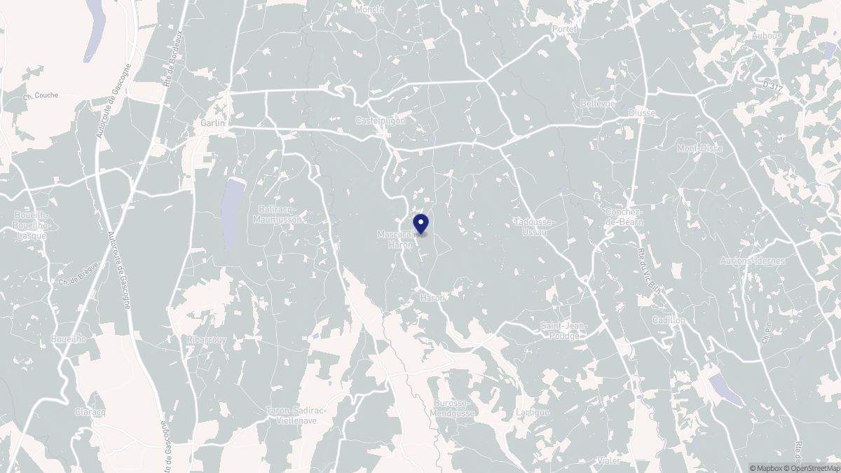 Aperçu cartographique de Mascaraàs-Haron, centré sur la commune