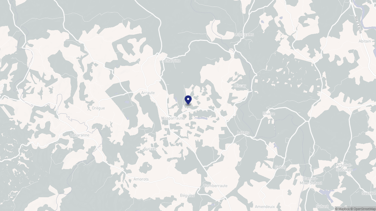 Aperçu cartographique de Masparraute, centré sur la commune