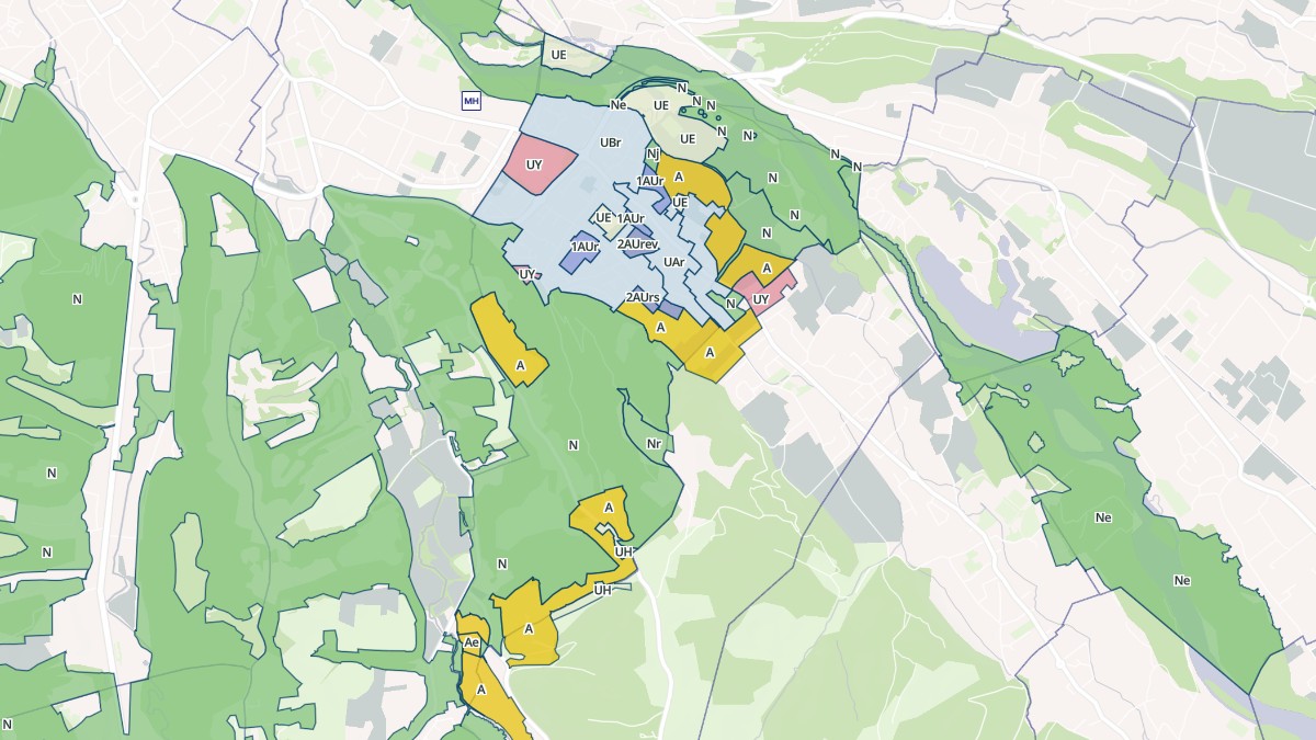 Aperçu cartographique de Mazères-Lezons, centré sur la commune