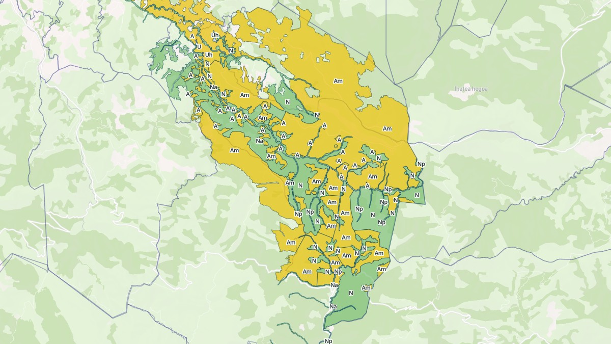 Aperçu cartographique de Mendive, centré sur la commune