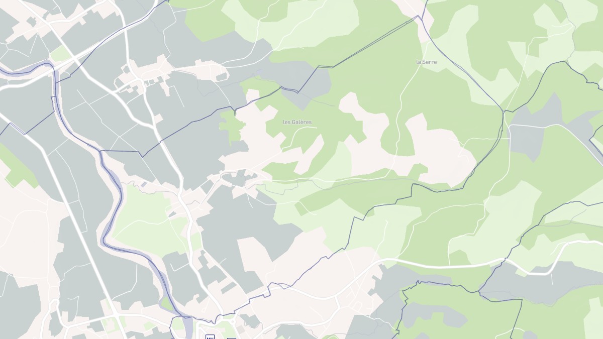 Aperçu cartographique de Méritein, centré sur la commune