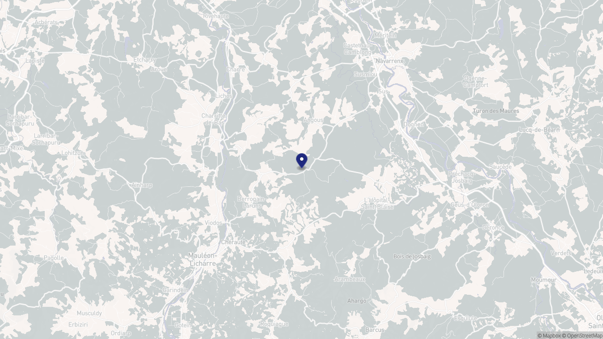 Aperçu cartographique de Moncayolle-Larrory-Mendibieu, centré sur la commune