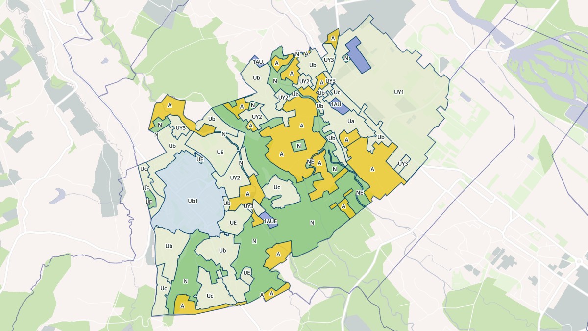 Aperçu cartographique de Mourenx, centré sur la commune