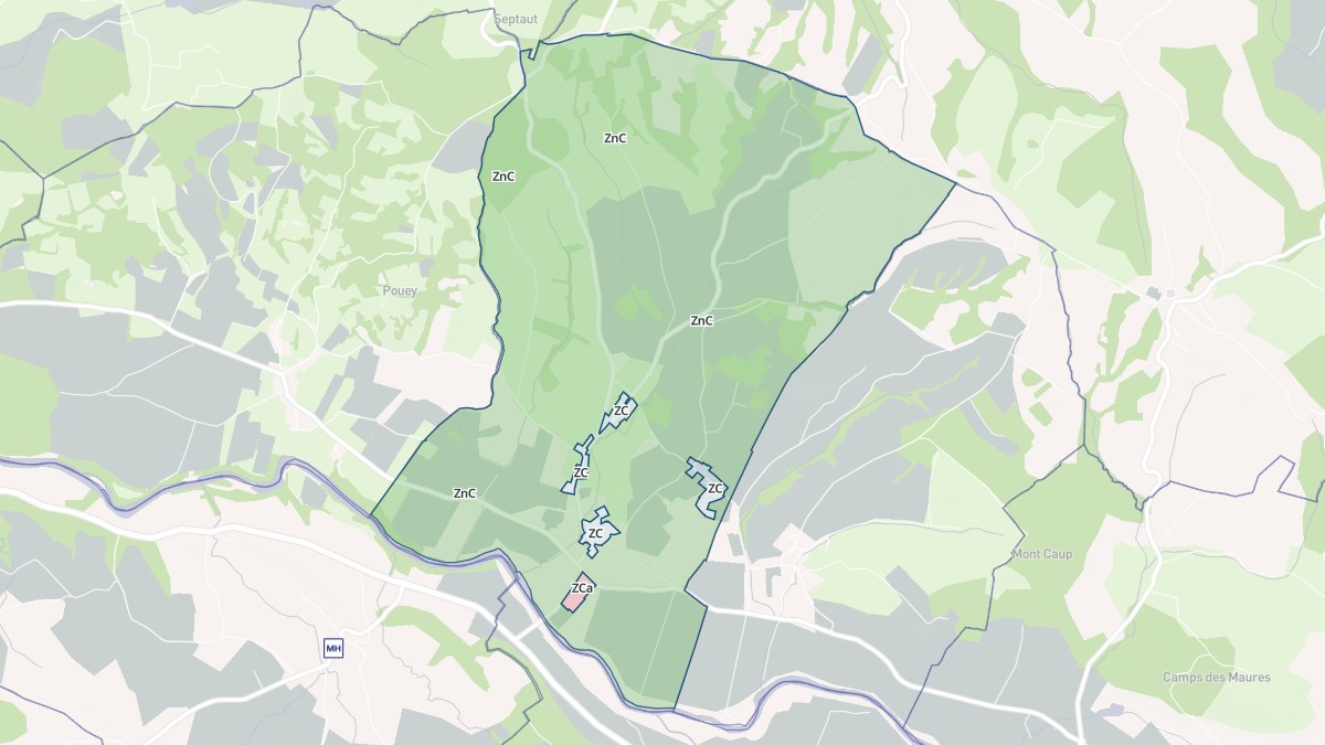 Aperçu cartographique de Narp, centré sur la commune