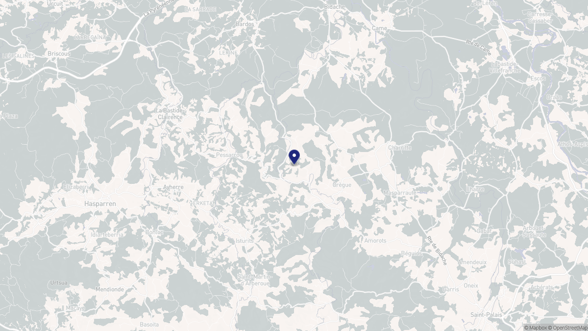 Aperçu cartographique de Orègue, centré sur la commune