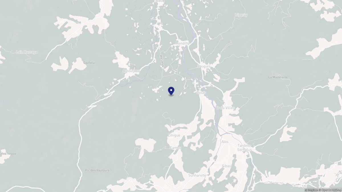 Aperçu cartographique de Ossas-Suhare, centré sur la commune