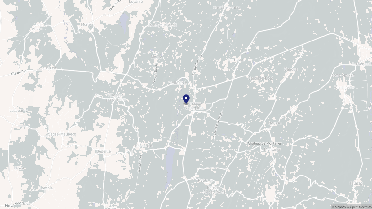 Aperçu cartographique de Pontiacq-Viellepinte, centré sur la commune