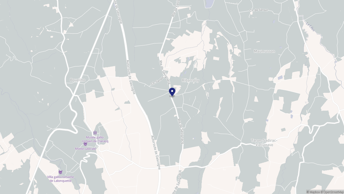 Aperçu cartographique de Ribarrouy, centré sur la commune