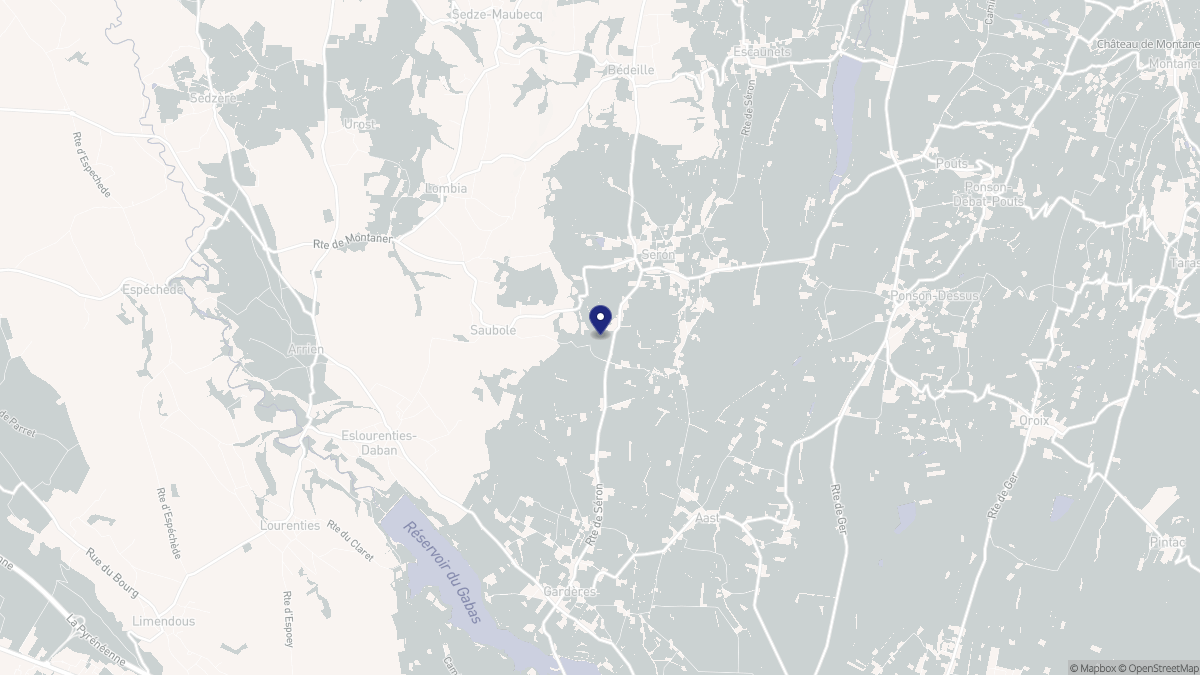 Aperçu cartographique de Saubole, centré sur la commune
