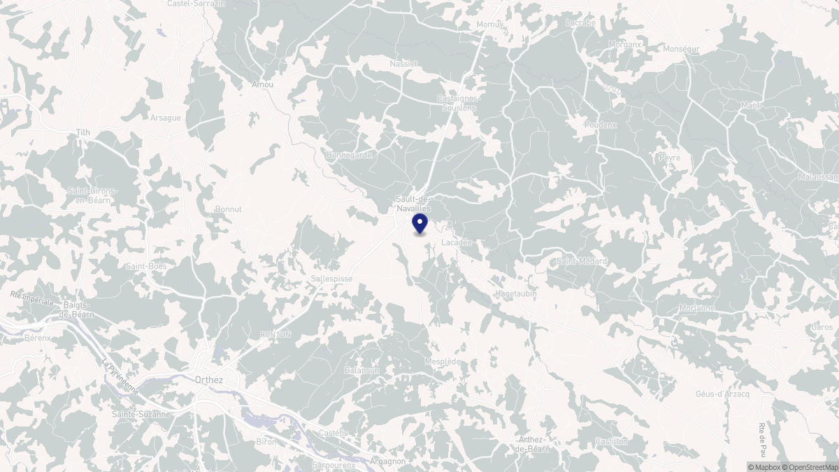 Aperçu cartographique de Sault-de-Navailles, centré sur la commune
