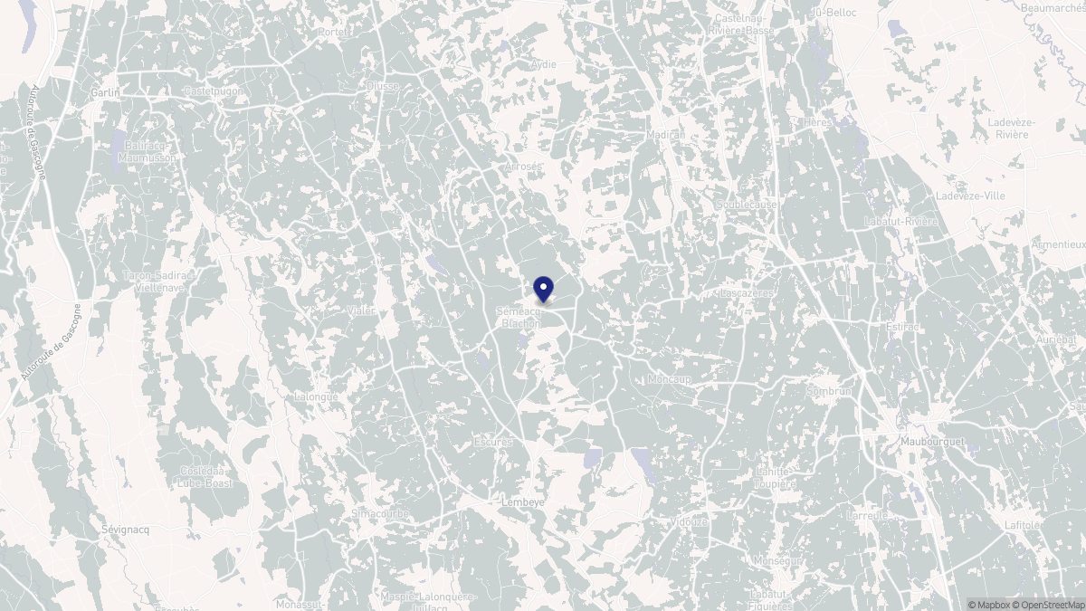 Aperçu cartographique de Séméacq-Blachon, centré sur la commune