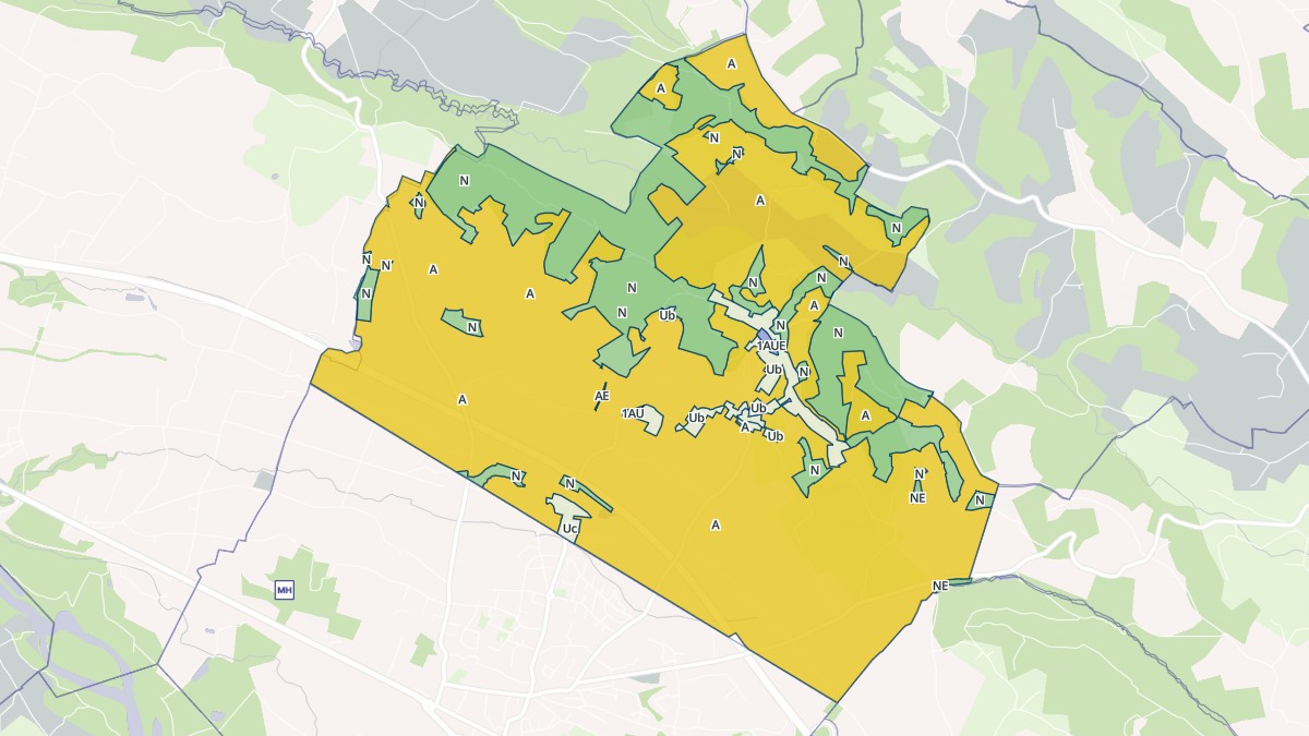 Aperçu cartographique de Serres-Sainte-Marie, centré sur la commune