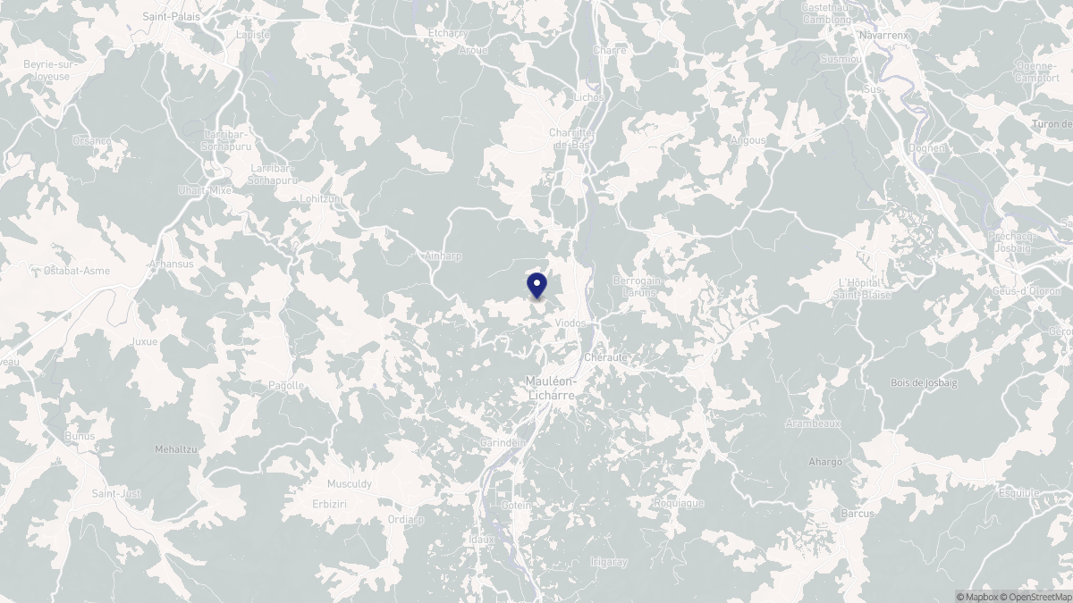Aperçu cartographique de Viodos-Abense-de-Bas, centré sur la commune
