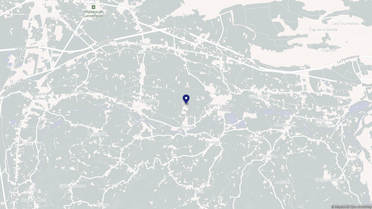 Aperçu cartographique de Anères, centré sur la commune